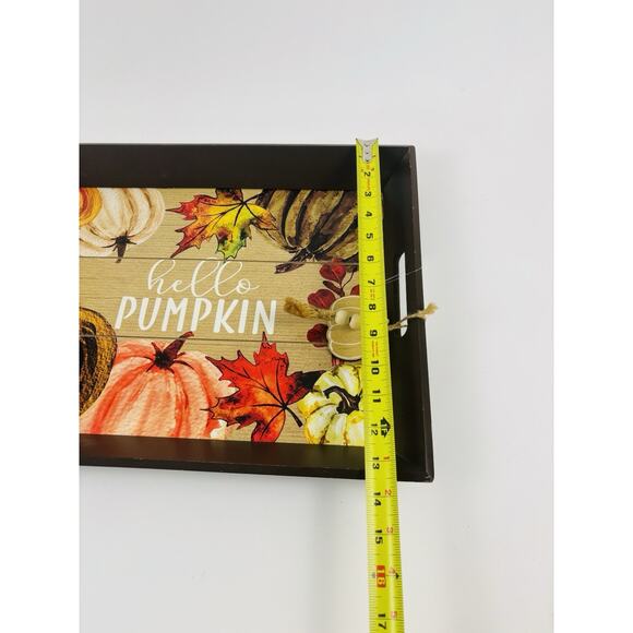 Holiday Wooden Serving Tray by Autumn Accents Thanksgiving Harvest Pumpkin Decor - Picture 13 of 16